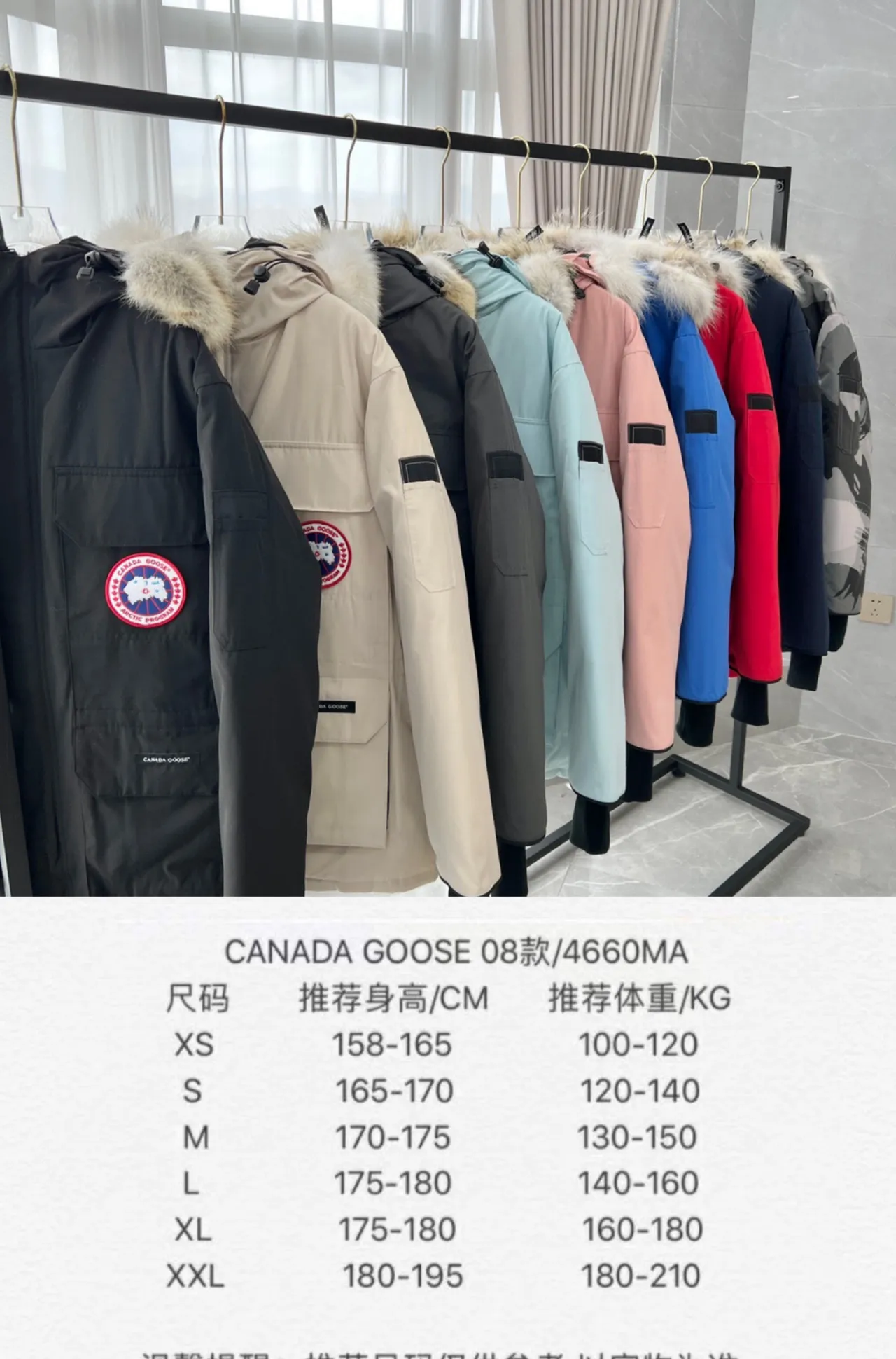Size chart P800